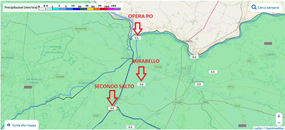 mappa pluviometri